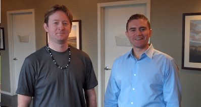 Dr. Derek Strachan with patient