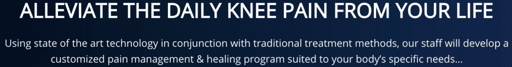 Alliviate your knee pain